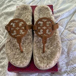 Tory Buch Miller Cloud Shearling Napa Leather/Shearling size 10- NEW!!!